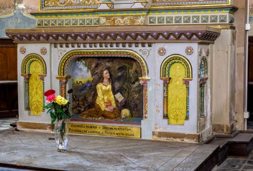 Interior of the church of rennes le chateau