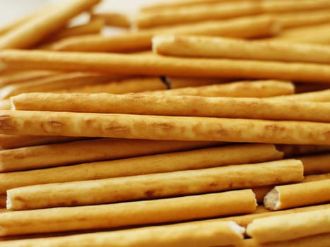 bread sticks at bakery close-up