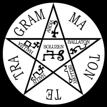 pentagram satan occult devil  paganism illustration