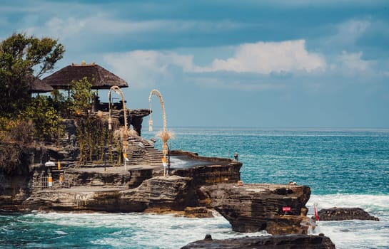 Tanah Lot Temple on Sea in Bali Island Indonesia