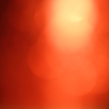 Red bokeh background with glowing sunlight.