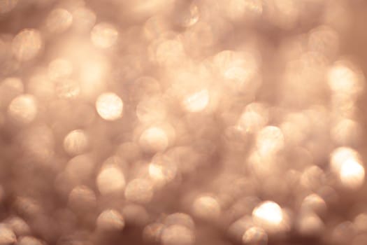 Golden lights bokeh background.