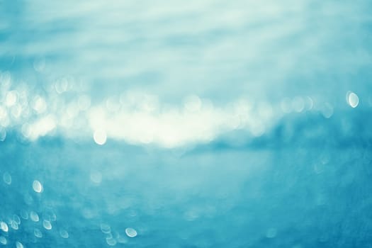 Lights on sea background.Waves.Underwater.Vintage style.