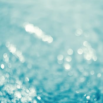 Lights on sea background.Waves.Un derwater.Vintage style.