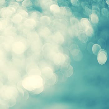 Lights on blue background.Underwater.
