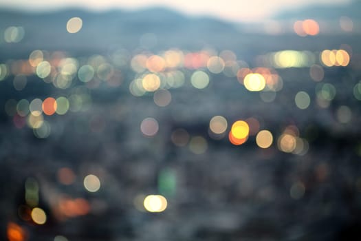 City at night,bokeh background.