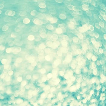 Lights on blue background.Vintage toned.