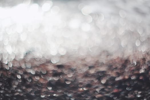 Bokeh lights.Lights on sea background.Waves.Underwater.Natural.