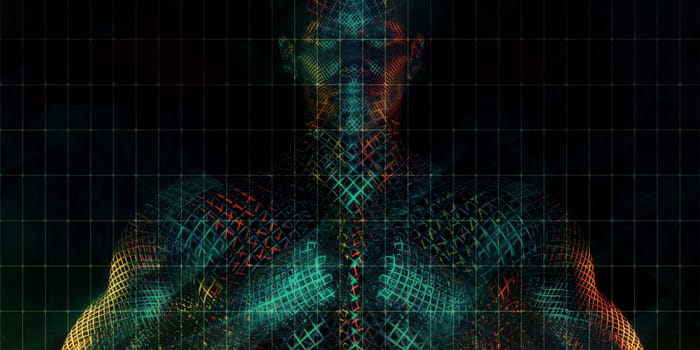 Futuristic Art Abstract With Digital Technology Theme