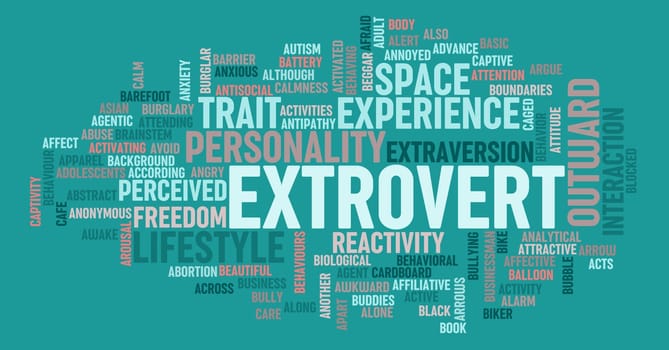 Extrovert Personality Concept of Human Psychology Character