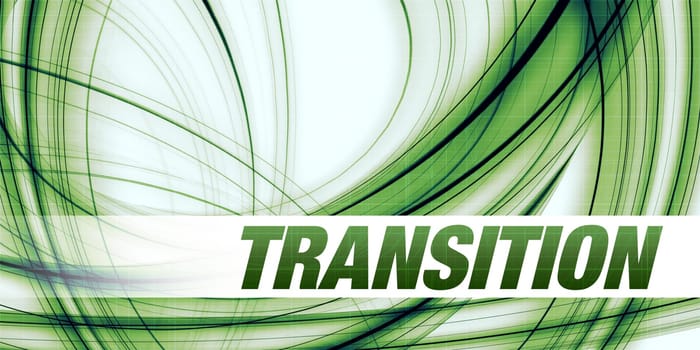 Transition Concept on Green Abstract Background