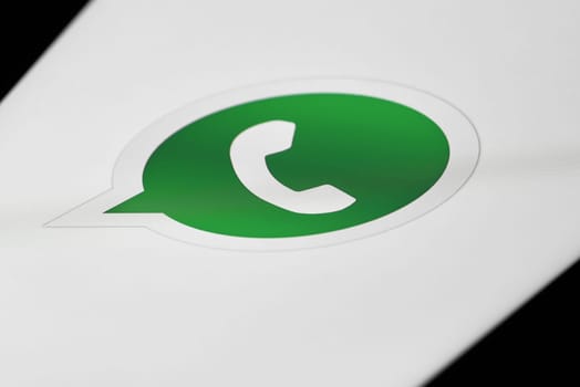 Whatsapp icon on the display of a smartphone