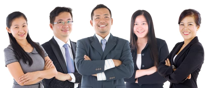 Collage portraits of diverse asian people and mixed age group of focused business professionals.Concept of financial, insurance and marketing business and  globalization.