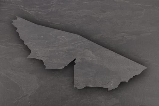 Map of Acre on dark slate