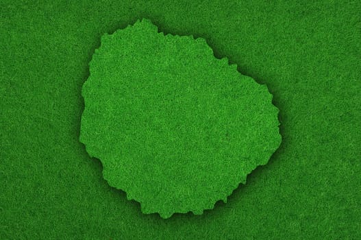 Map of La Gomera on green felt
