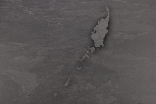 Map of Palau on dark slate