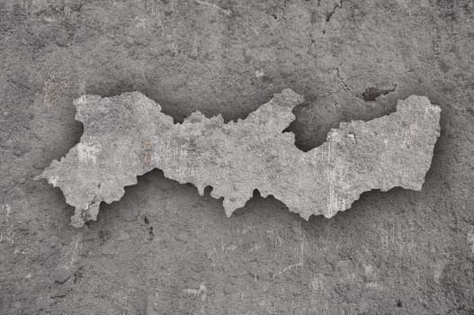 Map of Pernambuco on weathered concrete