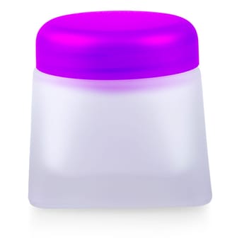 jar of cream isolated on white, with clipping path