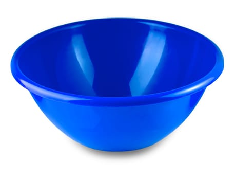 The red plastic bowl isolated on white background