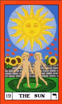 tarot fortune telling card illustration
