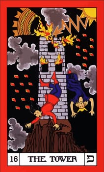 tarot fortune telling card illustration
