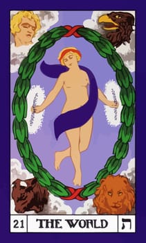 tarot fortune telling card illustration