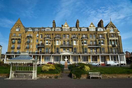 Built in 1867 by EW Pugin the now Grade II listed building was originally a hotel but has since been converted into residential apartments.