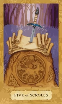 tarot fortune telling card illustration