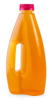 juice in plastic bottle isolated on white background