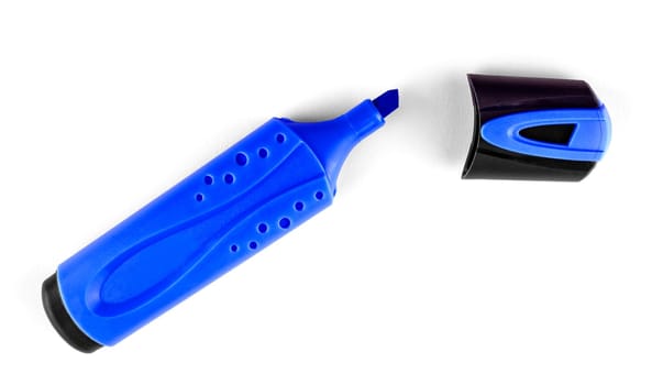 The close up Colored markers isolated on a white background