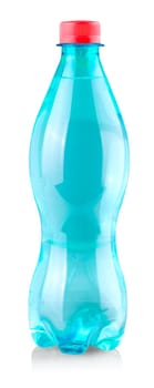 The close up water bottles isolated on white background