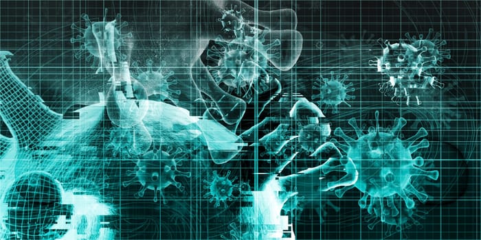 Virology Study of Virus Science Concept Background