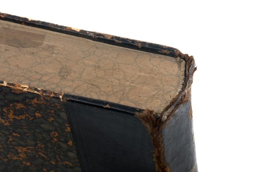 Antique Book with Hardcover isolated on white background