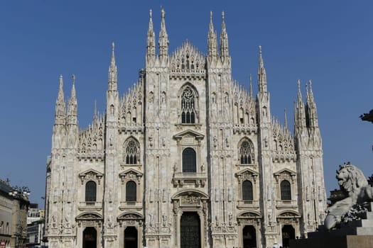 The Milan Cathedral or Duomo di Milano is the gothic cathedral church of Milan
