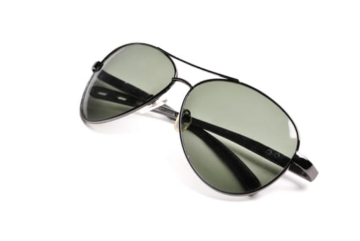 Black sunglasses isolated over white