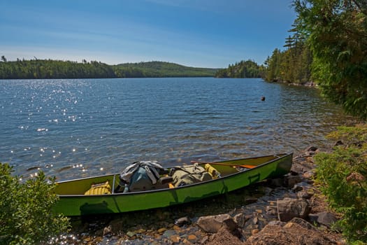 Taking a Break on a Sunny Day on Kekekabic Lake in the Boundary Waters in Minnesota