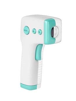 3D model of infrared thermometer with visible wire-frame