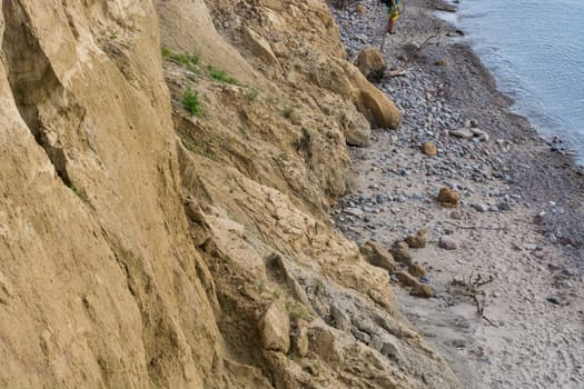 Cliff of ahrenshoop village at baltic sea peninsula darss. (Germany) in autumn time.