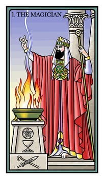 tarot fortune telling card illustration