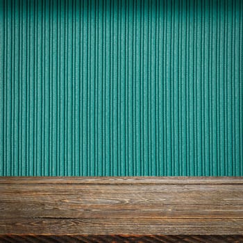 The background is blank wooden boards and a textured striped wall with gradient lighting and vignetting. For product demonstrations, free space, layout, mockup, perspective board, background board.
