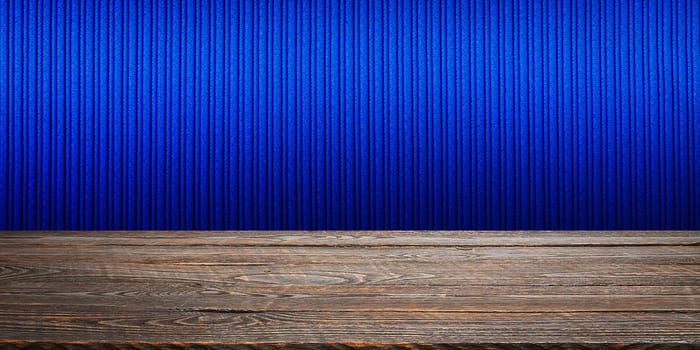 The background is blank wooden boards and a textured striped wall with gradient lighting and vignetting. For product demonstrations, free space, layout, mockup, perspective board, background board.