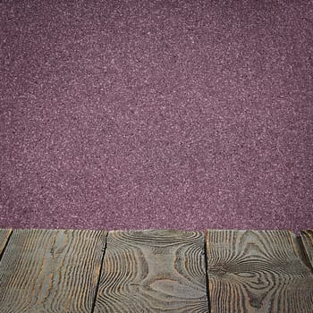 The background is blank wooden boards and a textured plastered wall with lighting and vignetting. For product demonstrations, free space, layout, mockup, perspective board, background board.
