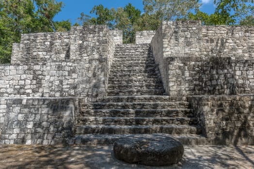The temple ruins of the ancient Mayan city of Calakmul, Campeche, Mexico