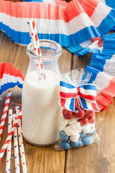 Colorful sweets for the American Independence Day on July 4th