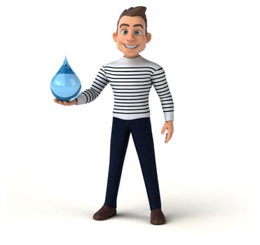 Fun 3D cartoon casual character