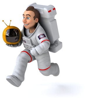 Fun astronaut - 3D Illustration