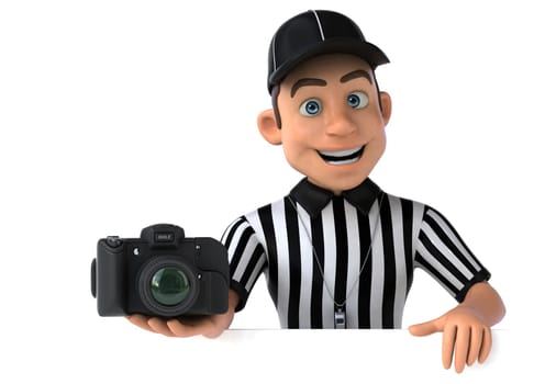 Fun 3D Illustration of an american Referee