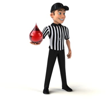 Fun 3D Illustration of an american Referee