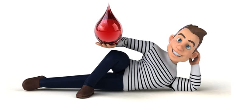 Fun 3D cartoon casual character