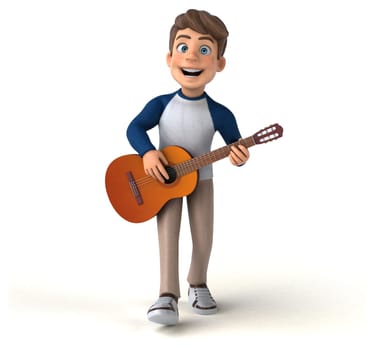 3D cartoon character fun teenager